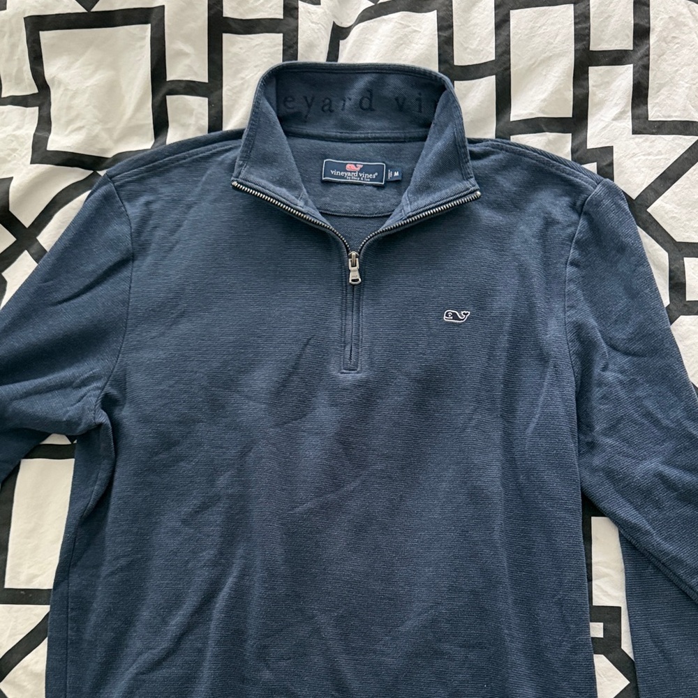Vineyard Vines Men's Navy Zip-Up Sweater